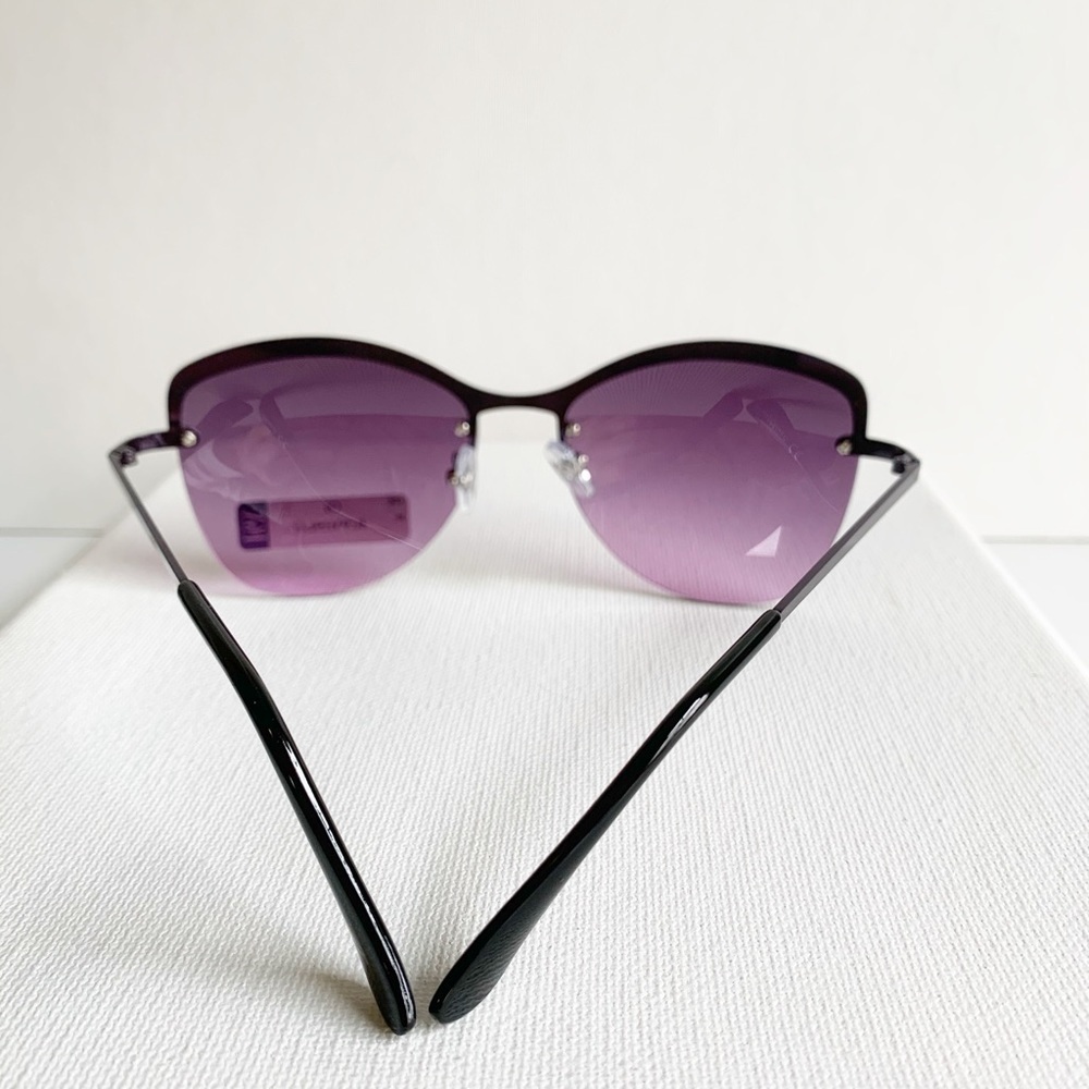 NWT semi rimless purple sunglasses - Picture 3 of 5